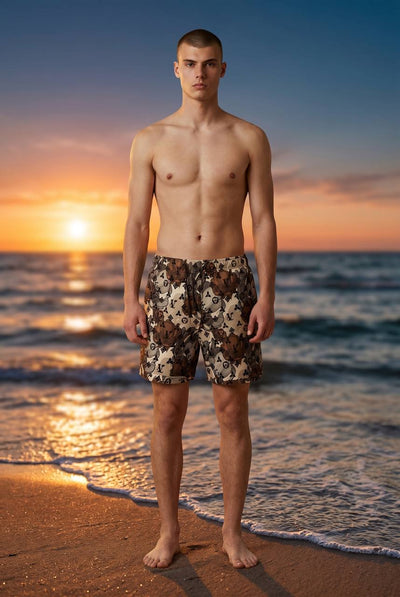 Louis Vuitton Monogram Floral Swim Shorts 🌊🌺🖤 - MASTERPIECE
