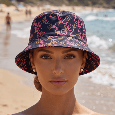 Louis Vuitton Monogram Graffiti Bucket Hat – Black/Pink 🖤💖 - MASTERPIECE