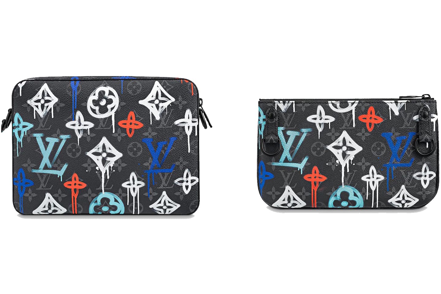 🎨 Louis Vuitton Monogram Graffiti Messenger Bag Set – Black - MASTERPIECE