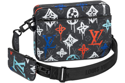 🎨 Louis Vuitton Monogram Graffiti Messenger Bag Set – Black - MASTERPIECE