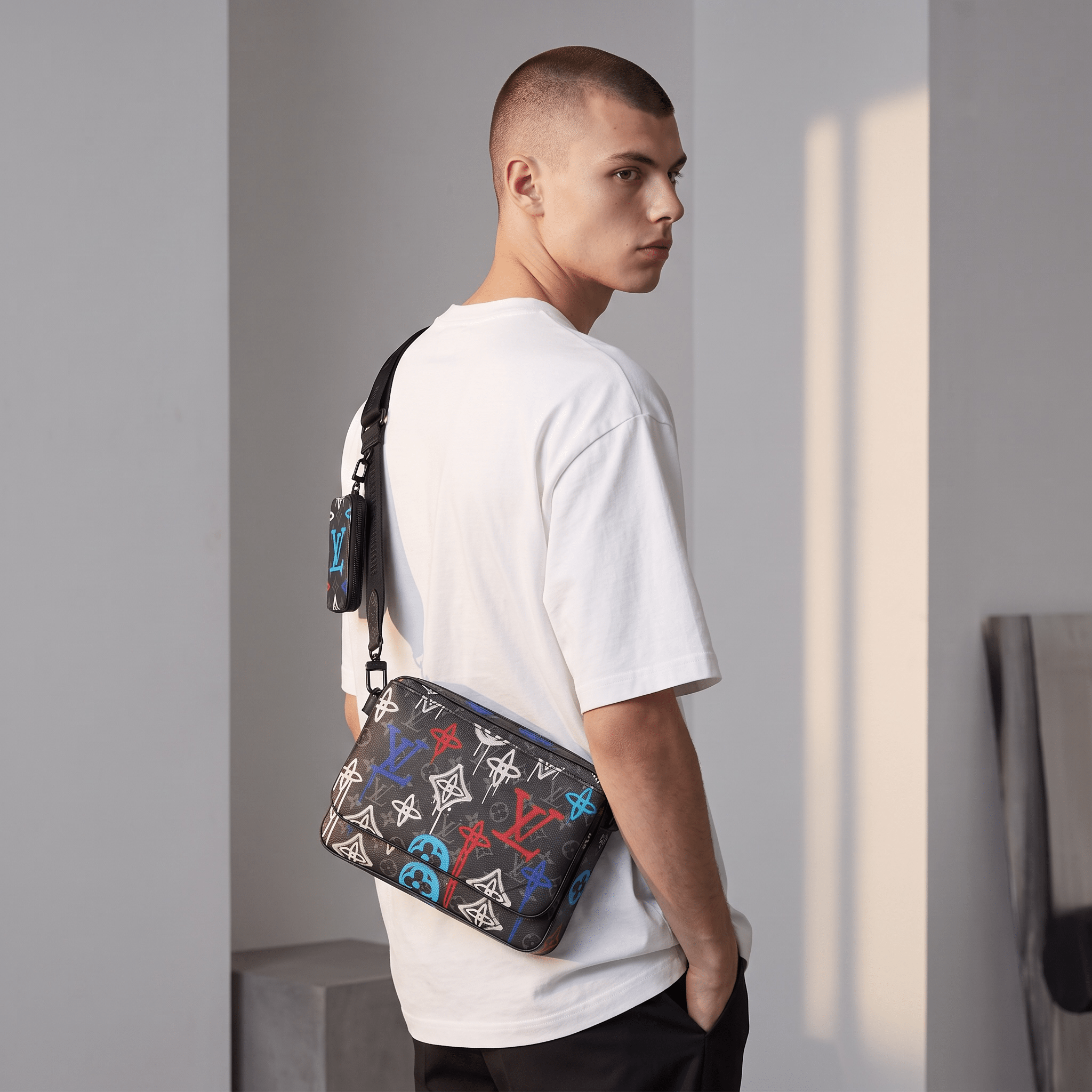 🎨 Louis Vuitton Monogram Graffiti Messenger Bag Set – Black - MASTERPIECE