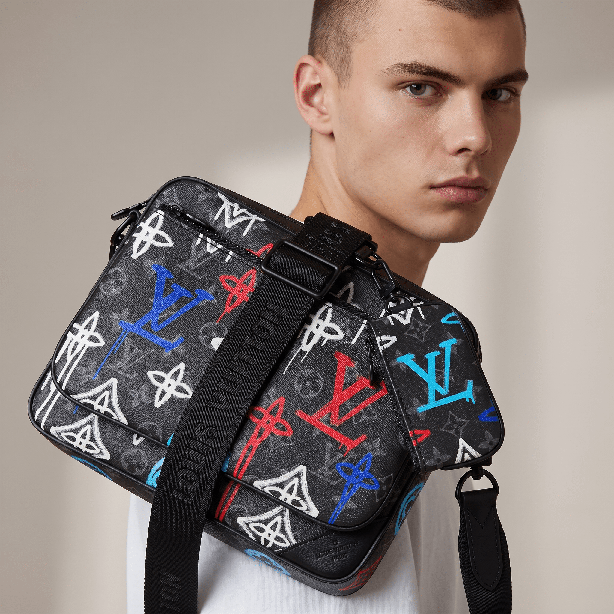 🎨 Louis Vuitton Monogram Graffiti Messenger Bag Set – Black - MASTERPIECE