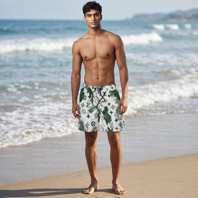 Louis Vuitton Monogram Green Tie - Dye Swim Shorts 🩳 | LV Luxury Beachwear - MASTERPIECE