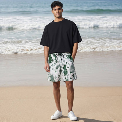 Louis Vuitton Monogram Green Tie - Dye Swim Shorts 🩳 | LV Luxury Beachwear - MASTERPIECE