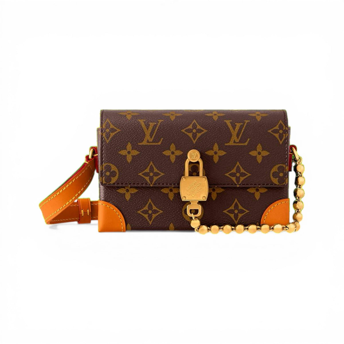 Louis Vuitton Monogram Lock Chain Crossbody Mini Bag ✨👜👑 - MASTERPIECE