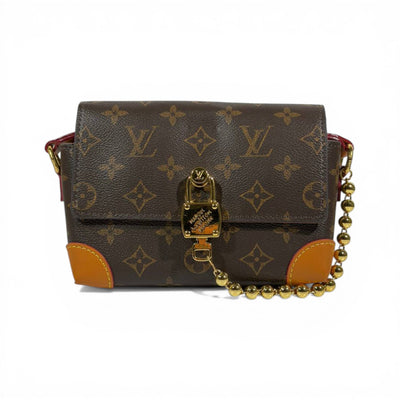 Louis Vuitton Monogram Lock Chain Crossbody Mini Bag ✨👜👑 - MASTERPIECE