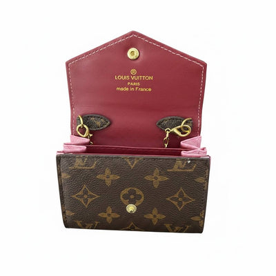 Louis Vuitton Monogram Mini Chain Wallet – Luxury Crossbody Bag Brown & Pink ✨👜 - MASTERPIECE