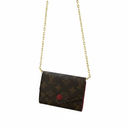 Louis Vuitton Monogram Mini Chain Wallet – Luxury Crossbody Bag Brown & Red ✨👜 - MASTERPIECE