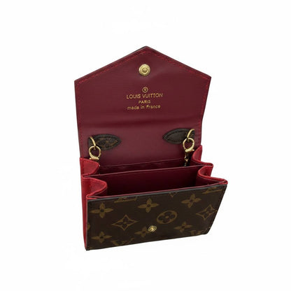 Louis Vuitton Monogram Mini Chain Wallet – Luxury Crossbody Bag Brown & Red ✨👜 - MASTERPIECE