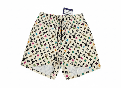 Louis Vuitton Monogram Multicolor White Swim Shorts – Summer Luxury Statement 🤍🌊 - MASTERPIECE