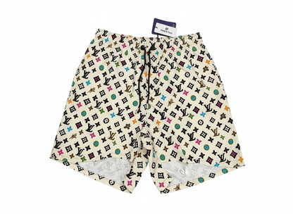 Louis Vuitton Monogram Multicolor White Swim Shorts – Summer Luxury Statement 🤍🌊 - MASTERPIECE