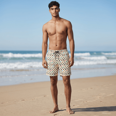Louis Vuitton Monogram Multicolor White Swim Shorts – Summer Luxury Statement 🤍🌊 - MASTERPIECE