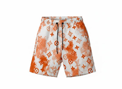 Louis Vuitton Monogram Orange Tie - Dye Swim Shorts 🩳 | LV Summer Beachwear - MASTERPIECE