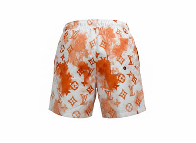 Louis Vuitton Monogram Orange Tie - Dye Swim Shorts 🩳 | LV Summer Beachwear - MASTERPIECE