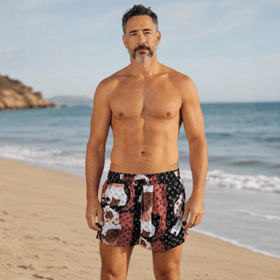 🩳 Louis Vuitton Monogram Patchwork Swim Shorts – Multicolor Edition ✨ - MASTERPIECE