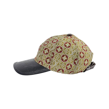 Louis Vuitton Monogram Pattern Cap with Leather Brim – Luxury Statement 🧢✨ - MASTERPIECE