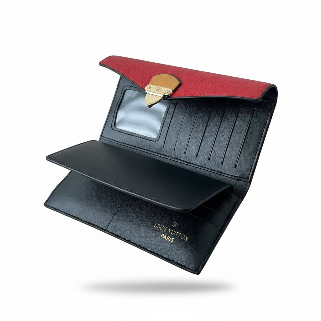 Louis Vuitton Monogram Red Lock Wallet – Luxury Women’s Statement Piece ❤️✨ - MASTERPIECE