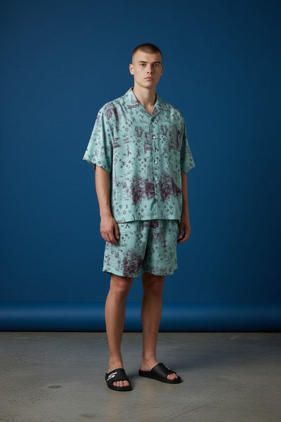 Louis Vuitton Monogram Resort Co-Ord Set for Men – Mint Green Luxury Summer Outfit 🌴✨ - MASTERPIECE