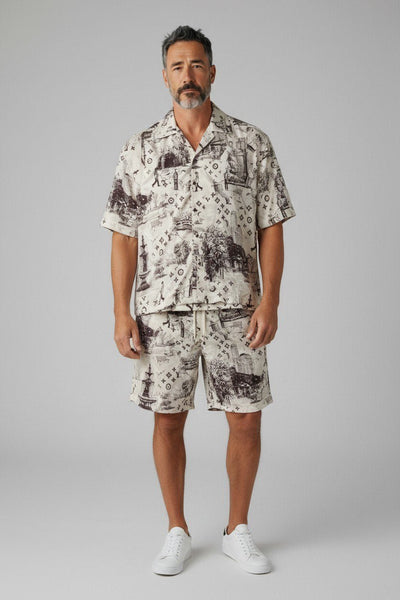 Louis Vuitton Monogram Resort Co-Ord Set for Men – Premium Printed Shirt & Shorts Summer Outfit ✨ - MASTERPIECE