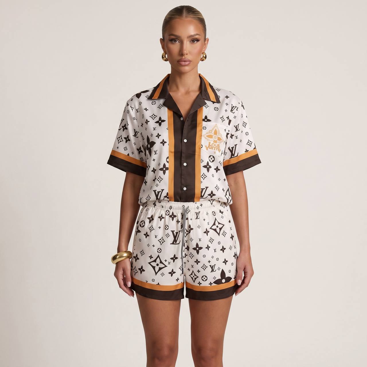 🤎 Louis Vuitton Monogram Resort Set – Iconic Luxury Co - Ord Outfit 🩳👕✨ - MASTERPIECE
