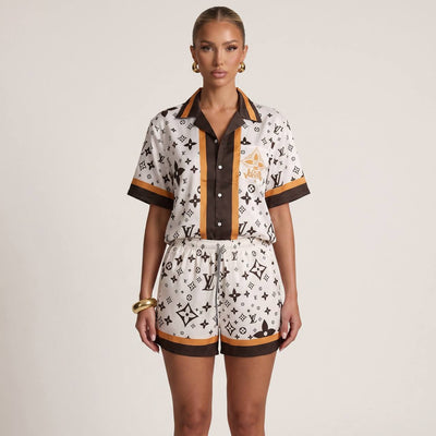 🤎 Louis Vuitton Monogram Resort Set – Iconic Luxury Co - Ord Outfit 🩳👕✨ - MASTERPIECE