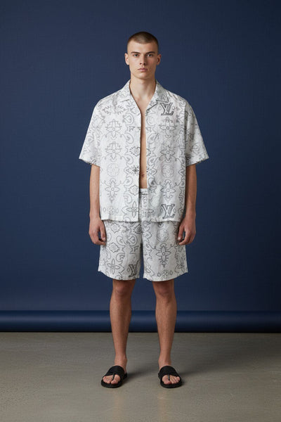 Louis Vuitton Monogram Resort Set – White Luxury Summer Co-Ord for Men 🤍🌴 - MASTERPIECE