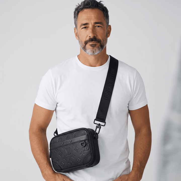 Louis Vuitton Monogram Shadow Leather Crossbody Bag — Black