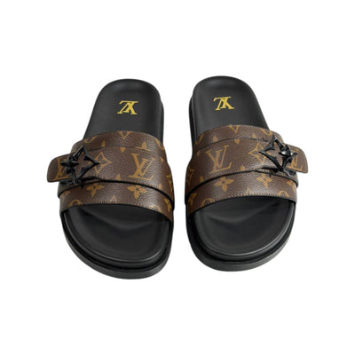 Louis Vuitton Monogram Slides 🤎✨ Luxury Comfort Sandals for Men - MASTERPIECE