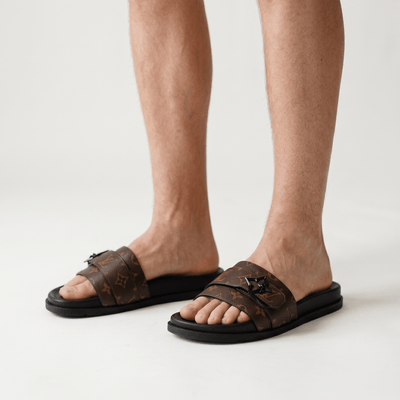 Louis Vuitton Monogram Slides 🤎✨ Luxury Comfort Sandals for Men - MASTERPIECE