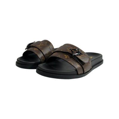Louis Vuitton Monogram Slides 🤎✨ Luxury Comfort Sandals for Men - MASTERPIECE