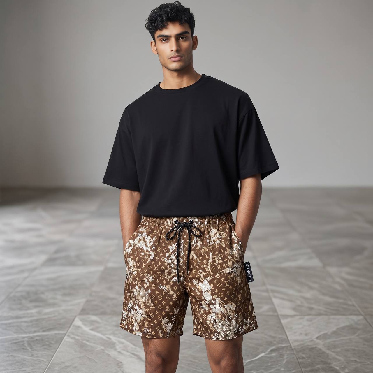 Louis Vuitton Monogram Splash Swim Shorts 🤎 | Brown Luxury Beachwear - MASTERPIECE