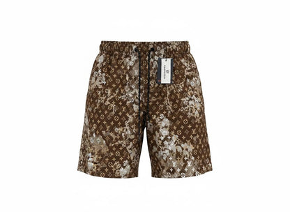 Louis Vuitton Monogram Splash Swim Shorts 🤎 | Brown Luxury Beachwear - MASTERPIECE