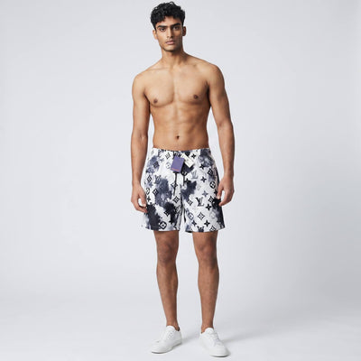 Louis Vuitton Monogram Swim Shorts 🌊 | Black & White Beachwear - MASTERPIECE