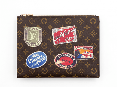 ✨ Louis Vuitton Monogram Travel Sticker Pochette – Brown - MASTERPIECE
