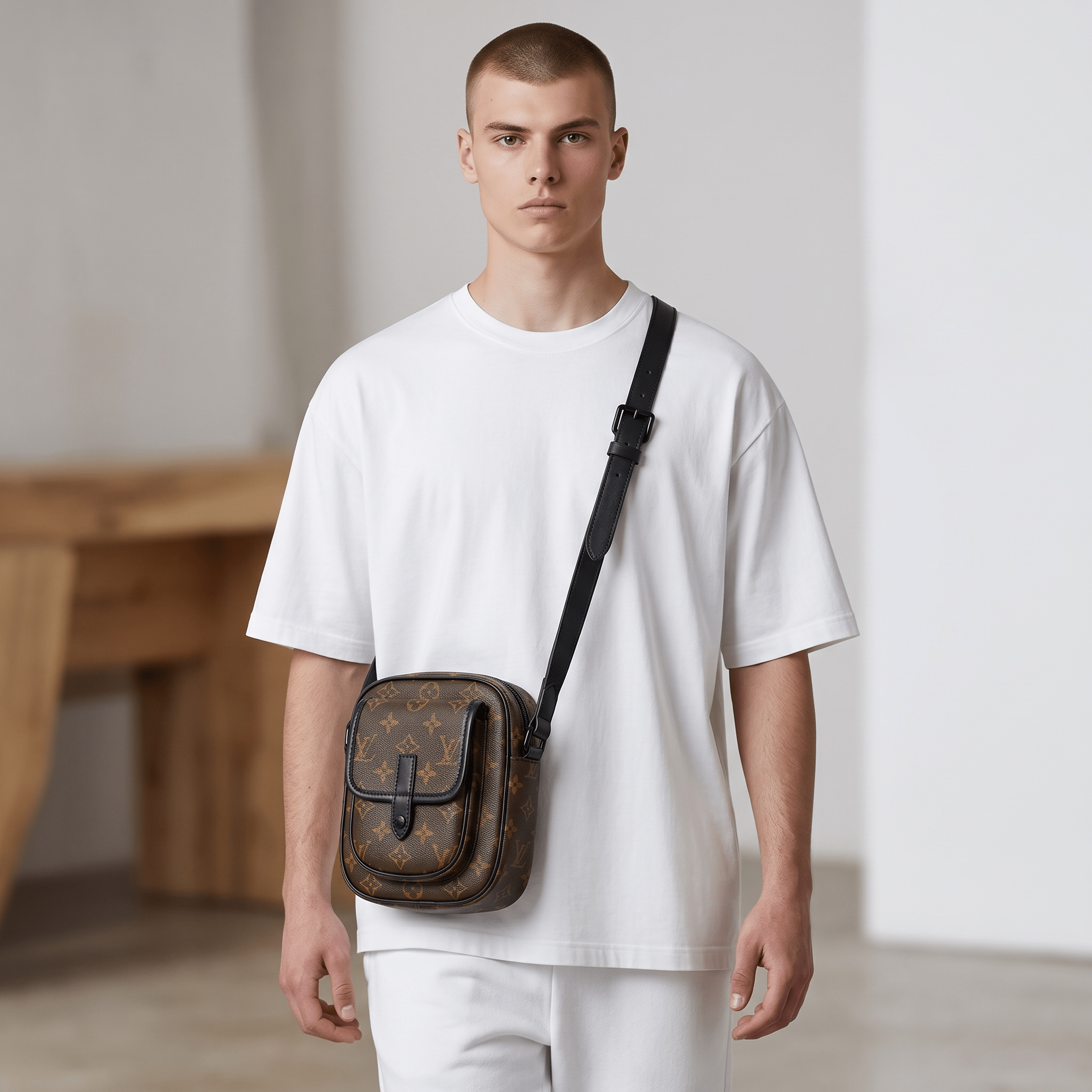 🤎 Louis Vuitton Monogram Vertical Crossbody Bag – Brown - MASTERPIECE
