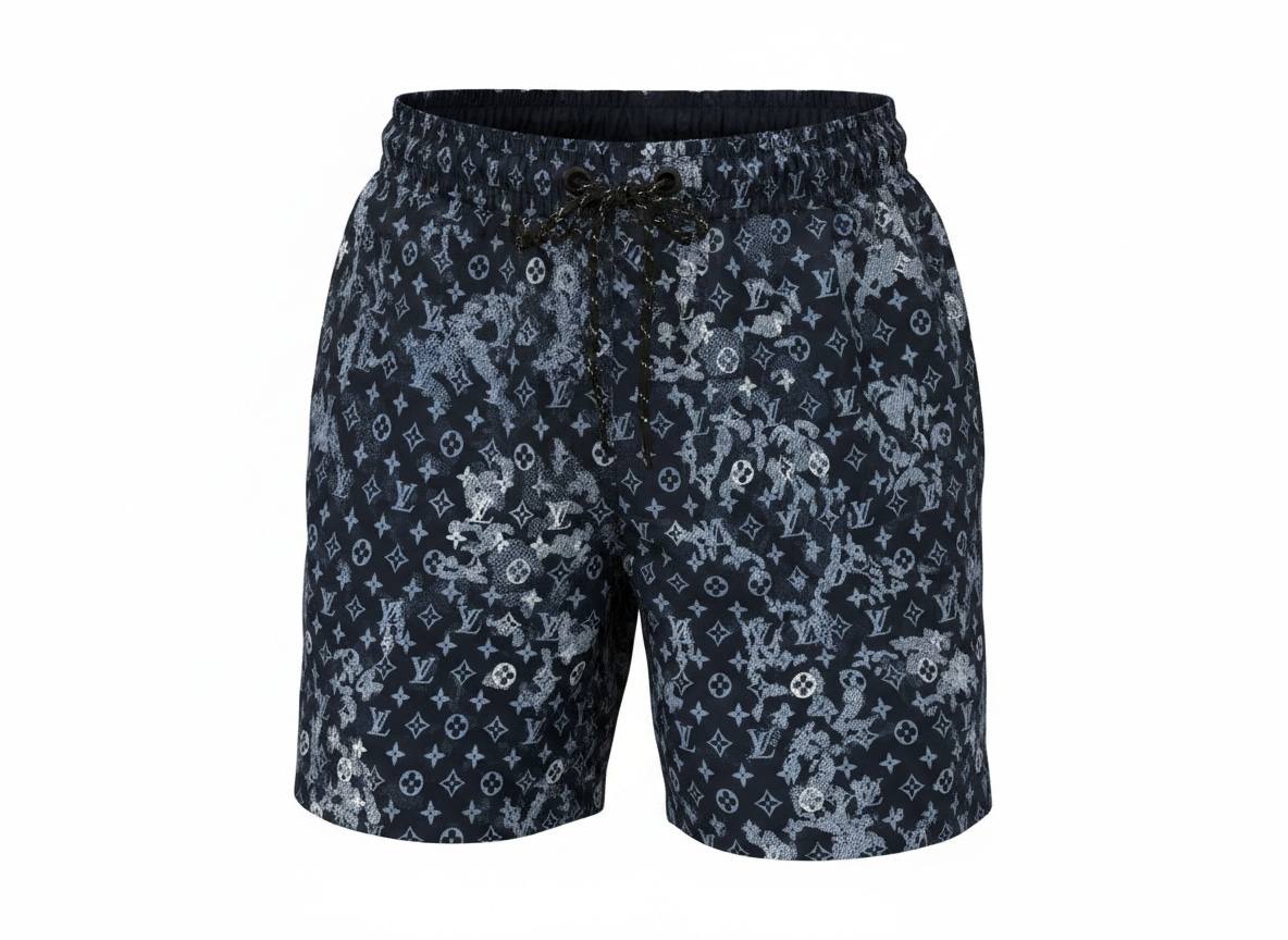 Louis Vuitton Navy Monogram Swim Shorts 🩳 | LV Floral Fade Luxury Beachwear - MASTERPIECE