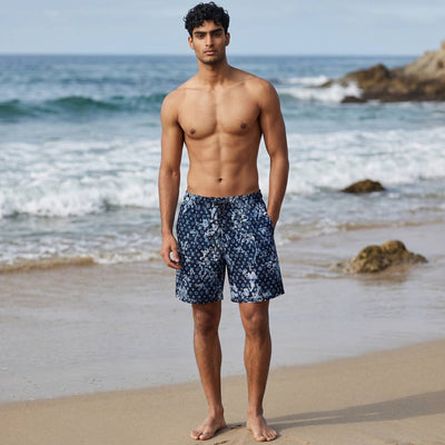 Louis Vuitton Navy Monogram Swim Shorts 🩳 | LV Floral Fade Luxury Beachwear - MASTERPIECE