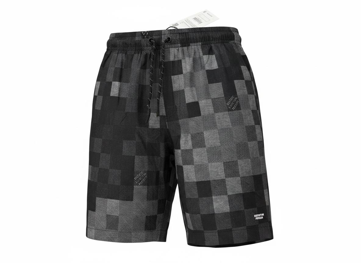 Louis Vuitton Pixel Monogram Swim Shorts 🖤 | Grey Luxury Beachwear - MASTERPIECE