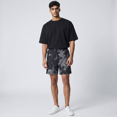 Louis Vuitton Pixel Monogram Swim Shorts 🖤 | Grey Luxury Beachwear - MASTERPIECE
