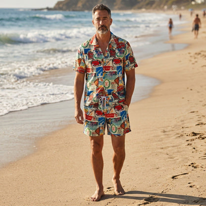 🌴 Louis Vuitton Postcard Resort Co-Ord Set ✈️🏖️ - MASTERPIECE