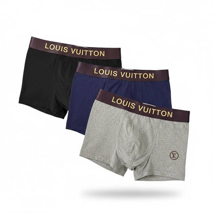 Louis Vuitton Premium Boxer Briefs 3 - Pack – Luxury Essentials Collection 🩲✨ - MASTERPIECE