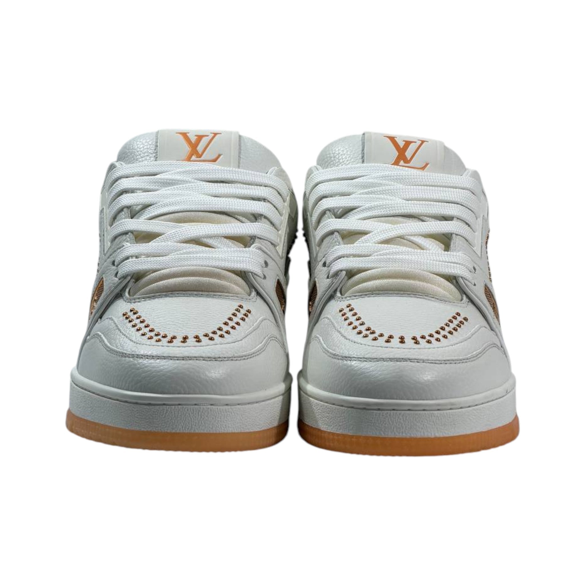 🤍🧡 Louis Vuitton Premium Court Sneakers 👟✨ - MASTERPIECE