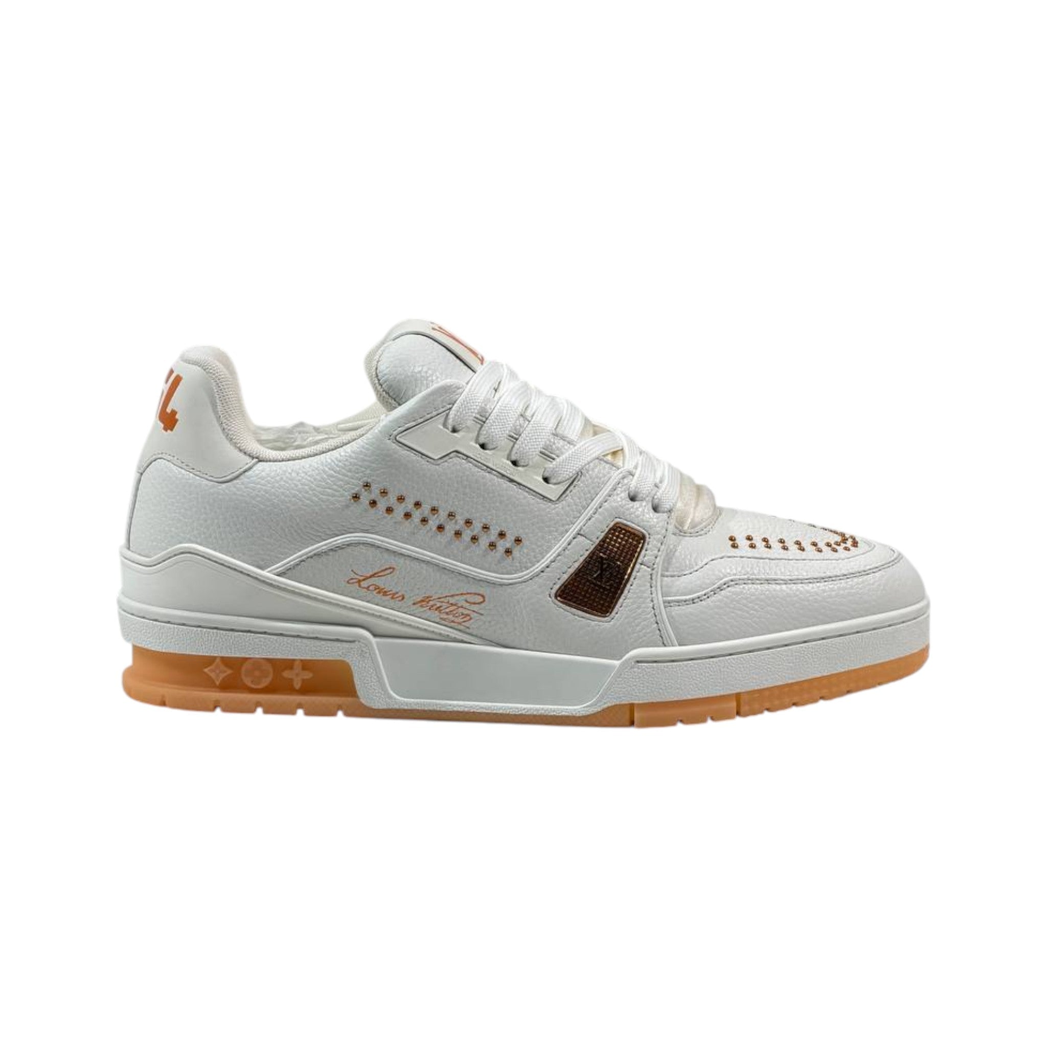 🤍🧡 Louis Vuitton Premium Court Sneakers 👟✨ - MASTERPIECE