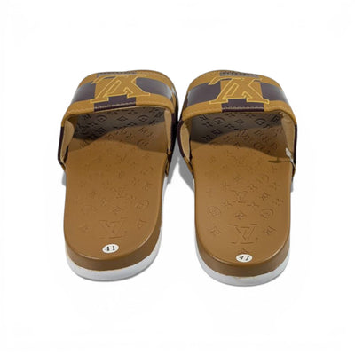 🤎 Louis Vuitton Slides – Damier Brown Edition 👑✨ - MASTERPIECE