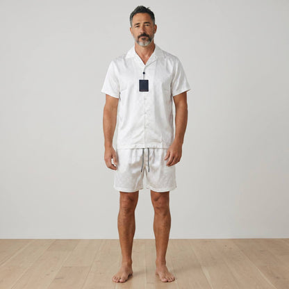 🤍 Louis Vuitton Style White Co - Ord Set – Monogram Luxury Summer Fit 👕🩳✨ - MASTERPIECE