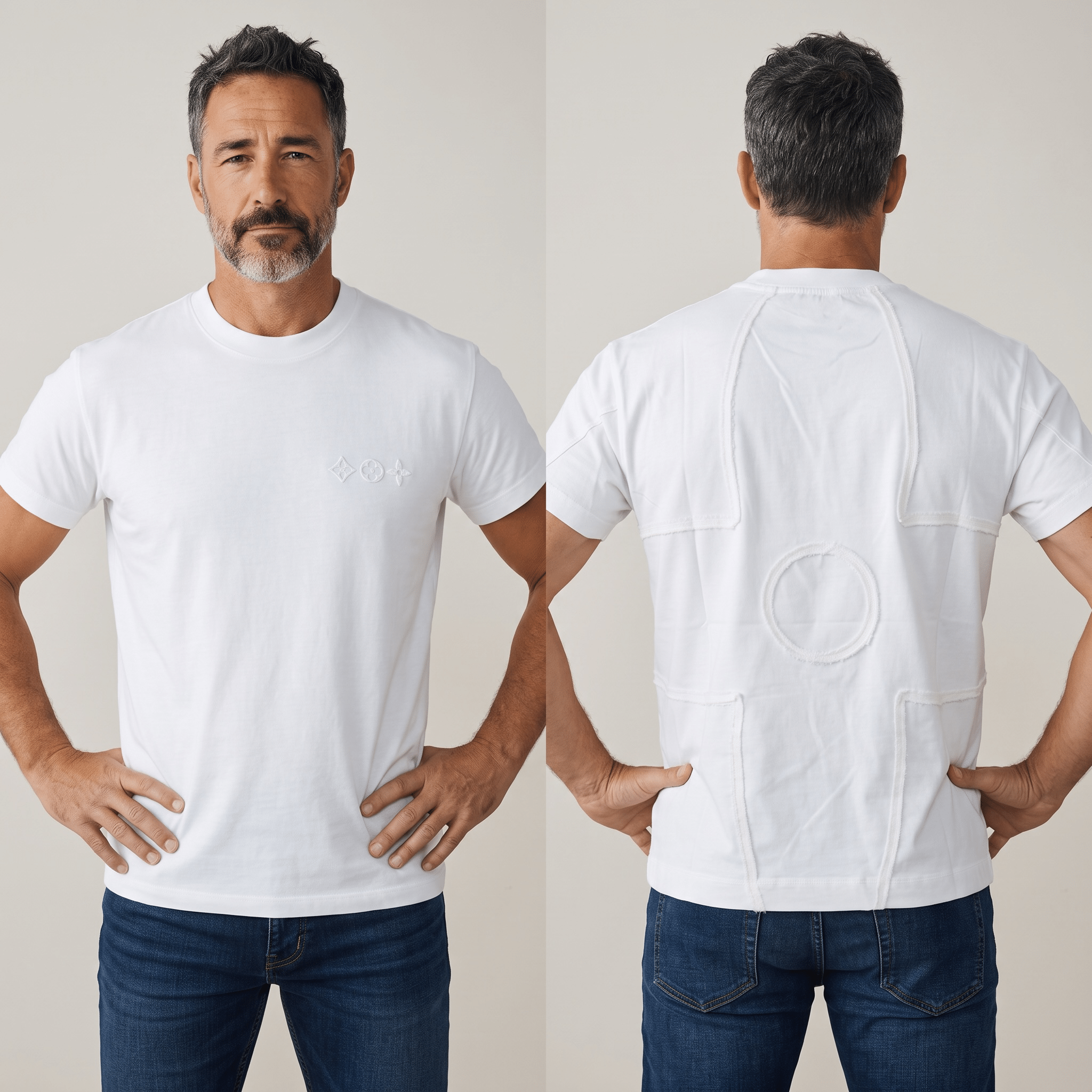 Louis Vuitton Textured Graphic T-Shirt – White - MASTERPIECE
