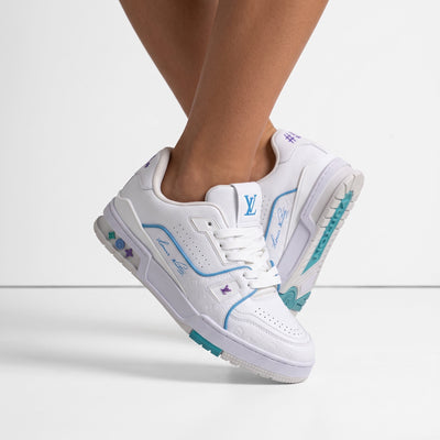 Louis Vuitton Trainer — White & Turquoise - MASTERPIECE