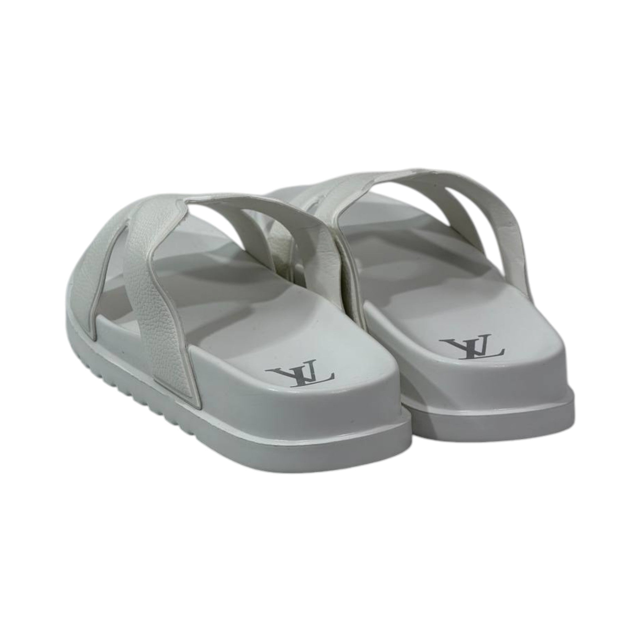 🤍 Louis Vuitton Waterfront H Slides – Pure White Luxury Edition - MASTERPIECE