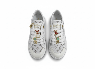Louis Vuitton White Monogram Lace-Up Sneakers 🤍✨ - MASTERPIECE
