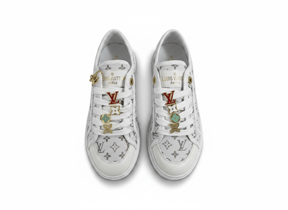 Louis Vuitton White Monogram Lace-Up Sneakers 🤍✨ - MASTERPIECE